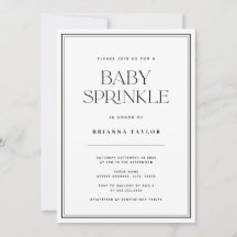 黒モダンエレガント白ベビー散布