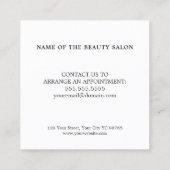 黒モダンエレガント白ロイヤリティカード ロイヤリティカード (裏面)