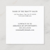 黒モダンエレガント白ロイヤリティカード ロイヤリティカード (裏面)