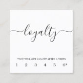 黒モダンエレガント白ロイヤリティカード ロイヤリティカード (正面)