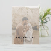 黒モダンエレガント白結婚式招待状 招待状 (スタンド正面)