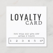 黒モダンエレガント白美しい ロイヤリティカード (正面)