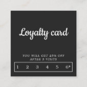 黒モダンエレガント白 ロイヤリティカード (正面)