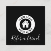 黒モダンエレガント白 紹介カード (正面)