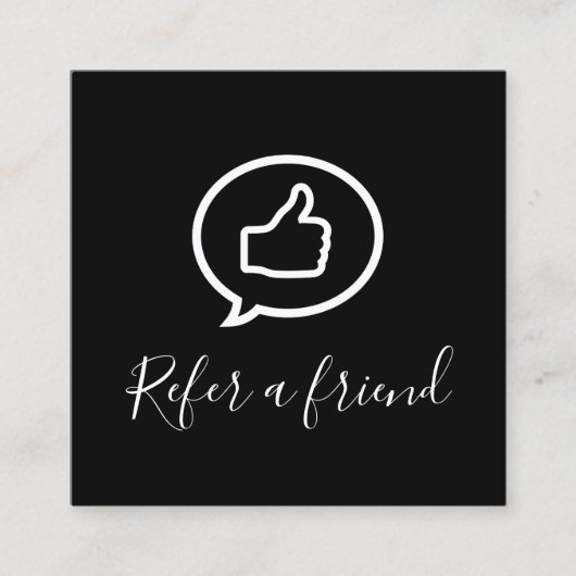 黒モダンエレガント白 紹介カード (正面)