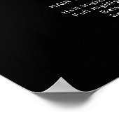 黒モダンエレガント美しいサロン価格表 ポスター (角)