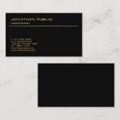 黒モダンエレガント色と金ゴールドのテンプレートをオ買ンライン 名刺 (正面/裏面)