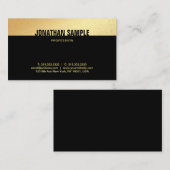 黒モダンエレガント色と金ゴールドクリエイティブテンプレート 名刺 (正面/裏面)