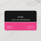 黒モダンエレガント色 名刺 (裏面)