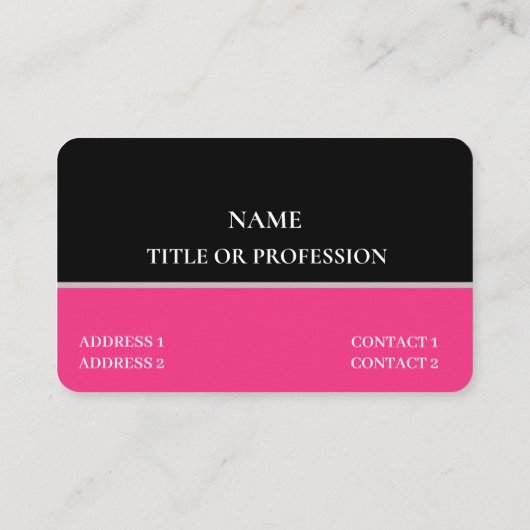 黒モダンエレガント色 名刺 (裏面)