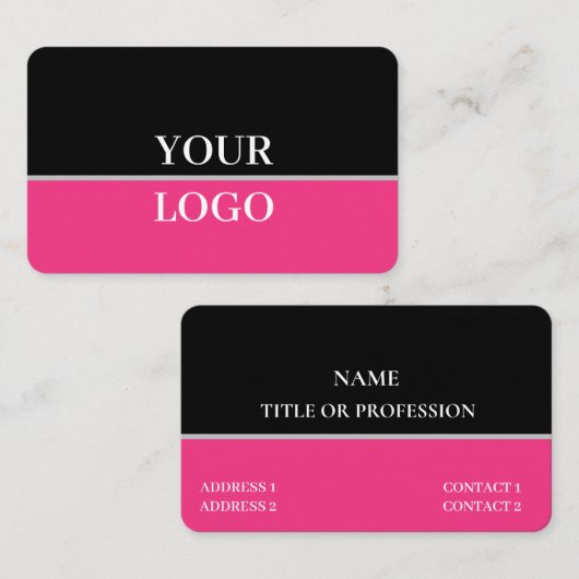 黒モダンエレガント色 名刺 (正面/裏面)