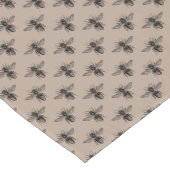 黒モダンエレガント蜂パターン ショートテーブルランナー (コーナー)