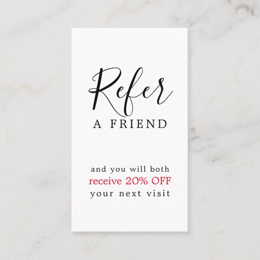 黒モダンエレガント赤はっきりした美しいサロン 紹介カード (正面)