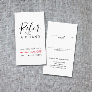 黒モダンエレガント赤はっきりした美しいサロン 紹介カード