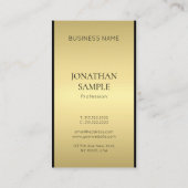 黒モダンエレガント金ゴールドプロフェッショナル最高の 名刺 (裏面)