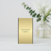 黒モダンエレガント金ゴールドプロフェッショナル最高の 名刺 (スタンド正面)