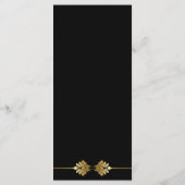 黒モダンエレガント金ゴールド結婚のメニュー メニュー (裏面)