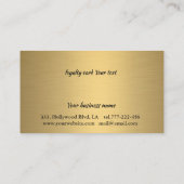 黒モダンエレガント金ゴールドpineapple loytheldカード ロイヤリティカード (裏面)