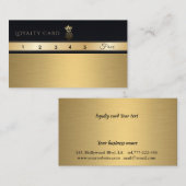 黒モダンエレガント金ゴールドpineapple loytheldカード ロイヤリティカード (正面/裏面)