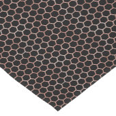 黒モダンエレガント&金ゴールドビーのハニカムパターン ショートテーブルランナー (コーナー)