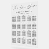 黒モダンエレガントScript 20テーブル座席表 アクリルサイン (傾斜)