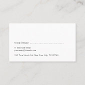 黒モダンカラフルシザーヘアアポイントメント 予約カード (裏面)