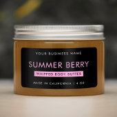 黒モダンガーリーとピンクのホイップ化粧瓶 ラベル