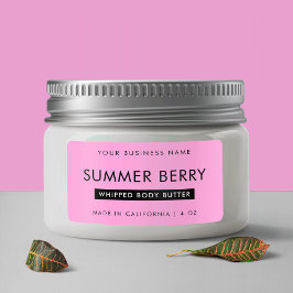 黒モダンガーリーとピンクのホイップ化粧瓶 ラベル