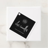 黒モダンキャンドルつるラベル（ロゴ付き） フェイバータグ (インサイチュ)