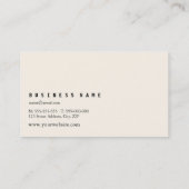 黒モダンクリーム対角市松模様に 名刺 (裏面)