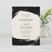 黒モダンクリー絵を描ム書結婚道 招待状 (スタンド正面)