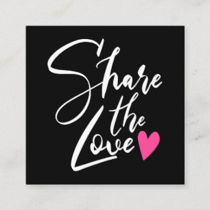 黒モダンクール共有ラブスクリプトタイポグラフィ 紹介カード