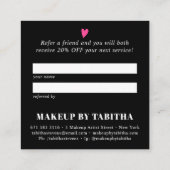 黒モダンクール共有ラブスクリプトタイポグラフィ 紹介カード (裏面)