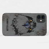 黒モダングランジ灰色のオスプレイの鳥の王 Case-Mate iPhoneケース (裏面(横))