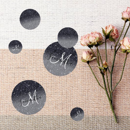 黒モダングリッターの輝きパーソナライズされた名 コンフェッティ