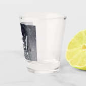 黒モダングリッターの輝きパーソナライズされた名 ショットグラス (右)