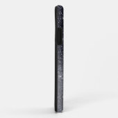 黒モダングリッターの輝きパーソナライズされた名 Case-Mate iPhoneケース (裏面/右)