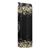 黒モダングリッターモノグラム聴診器ナース タンブラー (回転右)