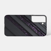 黒モダングリッター幾何学模様 SAMSUNG GALAXYケース (裏面横)