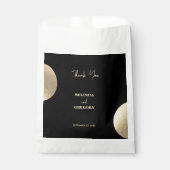 黒モダンコンテンポラリーと金ゴールドの抽象芸術結婚 フェイバーバッグ (正面)