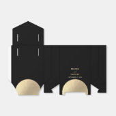 黒モダンコンテンポラリーと金ゴールドの抽象芸術結婚 フェイバーボックス (折り畳みなし)