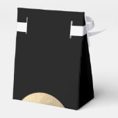 黒モダンコンテンポラリーと金ゴールドの抽象芸術結婚 フェイバーボックス (裏面サイド)