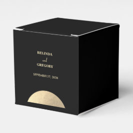 黒モダンコンテンポラリーと金ゴールドの抽象芸術結婚 フェイバーボックス