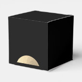 黒モダンコンテンポラリーと金ゴールドの抽象芸術結婚 フェイバーボックス (裏面サイド)