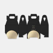 黒モダンコンテンポラリーと金ゴールドの抽象芸術結婚 フェイバーボックス (折り畳みなし)