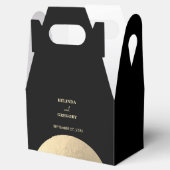 黒モダンコンテンポラリーと金ゴールドの抽象芸術結婚 フェイバーボックス (オープン)