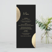 黒モダンコンテンポラリーと金ゴールドの抽象芸術結婚 メニュー (スタンド正面)