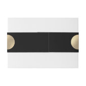 黒モダンコンテンポラリーと金ゴールドの抽象芸術結婚 招待状ベリーバンド (裏面例)