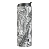 黒モダンコンテンポラリー白アート タンブラー (回転左)