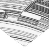 黒モダンコンテンポラリー白アート テーブルクロス (アングル)